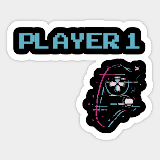 player 1 and player 2 Sticker